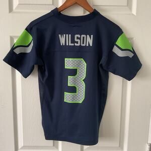 Nike Seattle Seahawks Jersey On Field Russell Wilson #3 NFL Blue Youth M